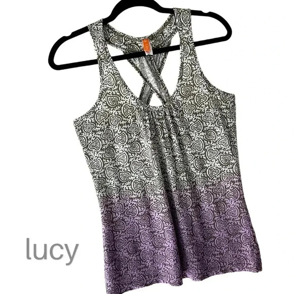 LUCY | NWOT | RACER BACK SLEEVELESS TEE YOGA PIMA COTTON | SIZE: SMALL - Picture 1 of 7